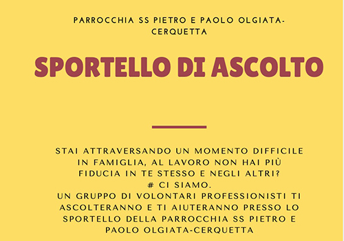 SPORTELLO DI ASCOLTO – Caritas