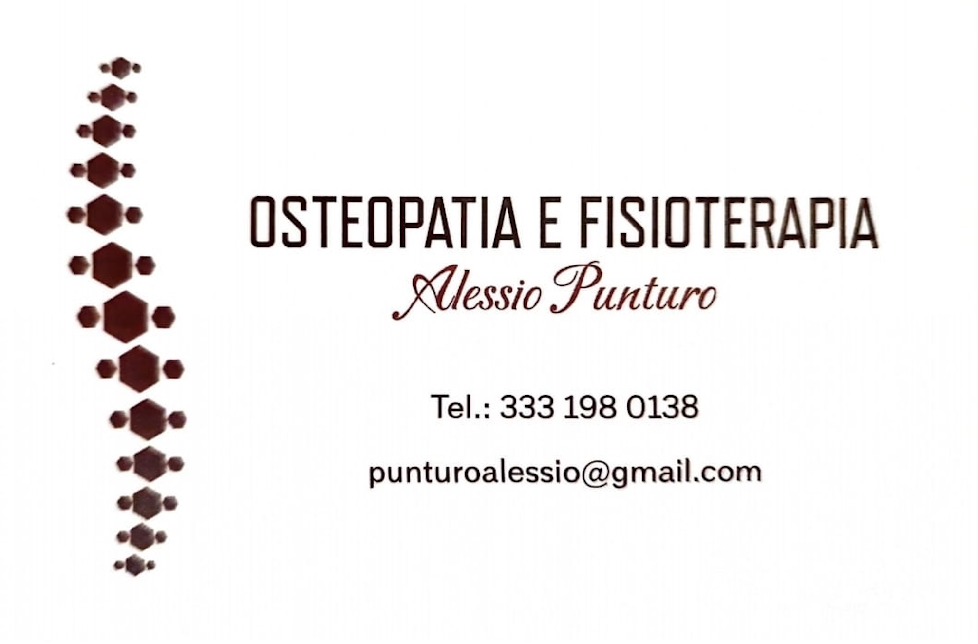 ALESSIO PUNTURO – Osteopata e Fisioterapista